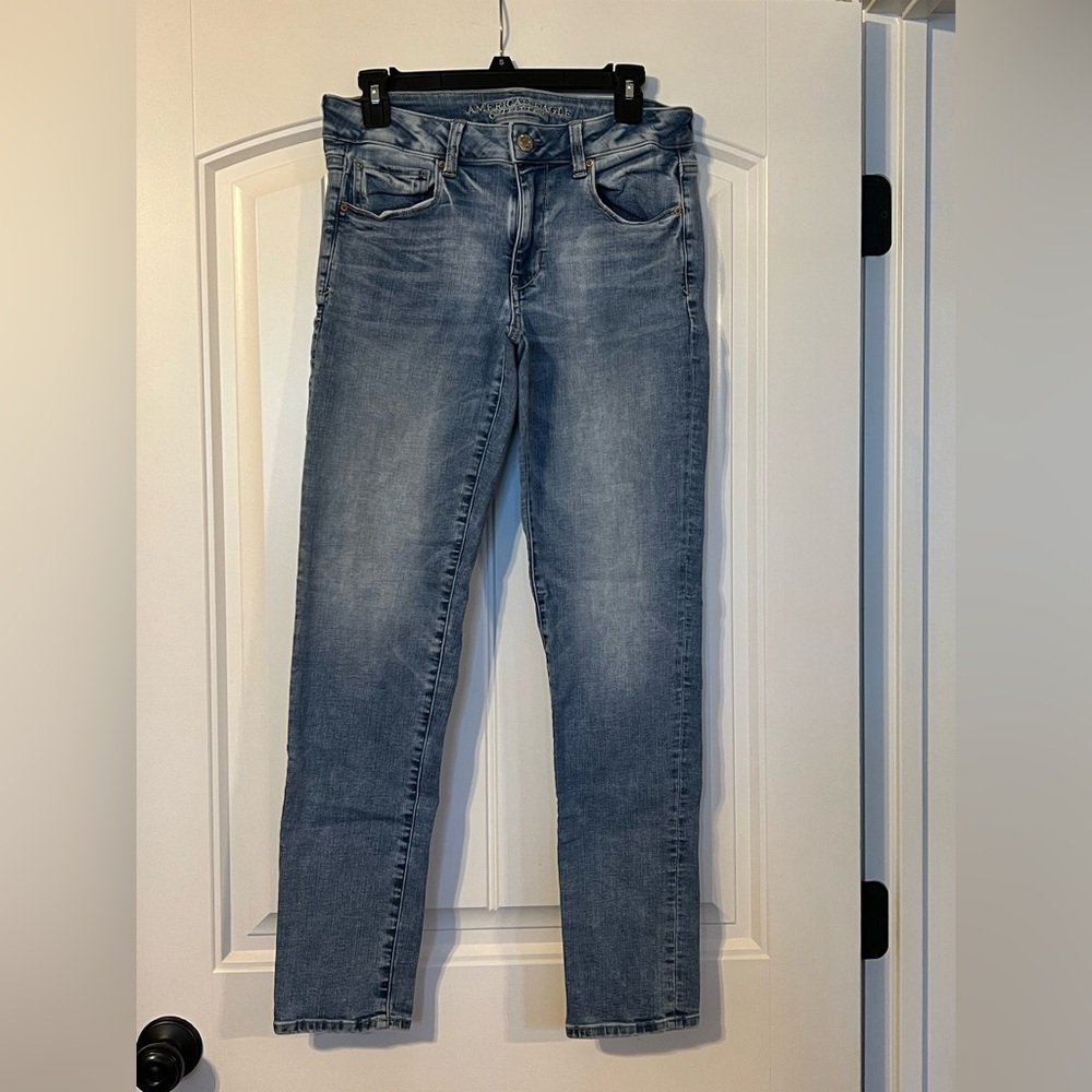 American Eagle Outfitters Light Blue Denim Skinny Jeans Super Stretch